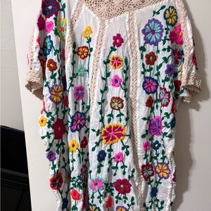 Free People Floral Embroidered Maxi Dress - Multicolor
